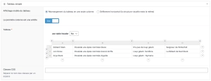Tableau Simple en lignes